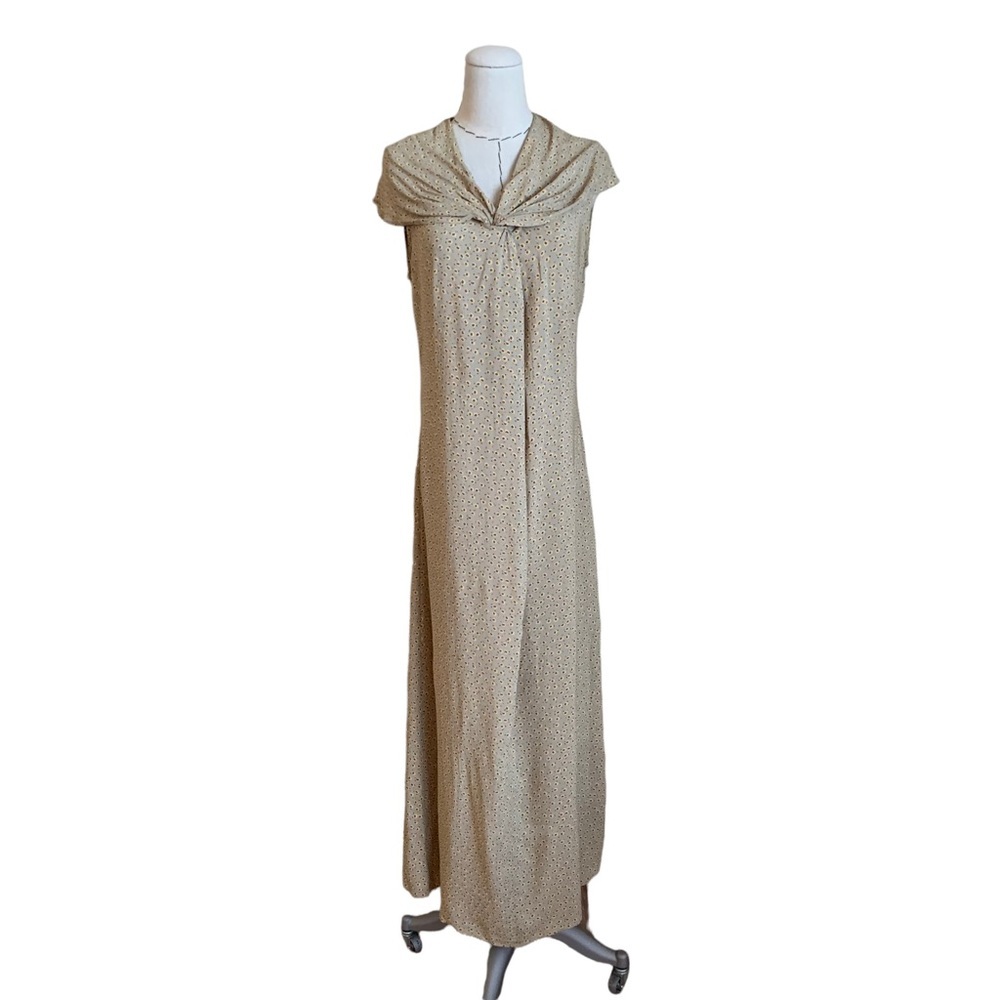 Vintage 90s Leon Max Ditsy Floral Rayon Maxi Dress Small